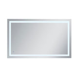 Timeless Home 36 in. H x 60 in. W Single Contemporary Rectangular Aluminum Lighted LED Mirror in Silver(Color Changing)