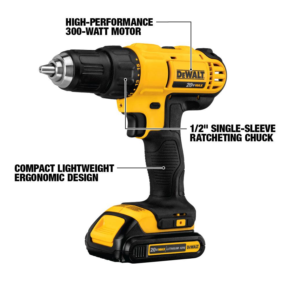 20-Volt MAX Li-Ion Cordless 1/2 in. Drill/Driver Kit w/ Bare 20-V Li-Ion 6-1/2 in. Circ Saw & 20-V Li-Ion 4 Ah Battery