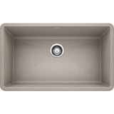 PRECIS Undermount Granite Composite 32 in. Single Bowl Kitchen Sink in White - Super Arbor