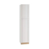 Home Decorators Collection Washington Vesper White Plywood Shaker Assembled Utility Pantry Kitchen Cabinet Soft Close R 18 in W x 24 in D x 84 in H