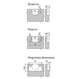 Blum Bi-Fold Frameless Cabinet Hinge (2-Pack) - Super Arbor