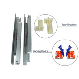 12 in. 100 lbs. Under Mount Soft Close Full Extension Cabinet Drawer Slide (5-Pairs)