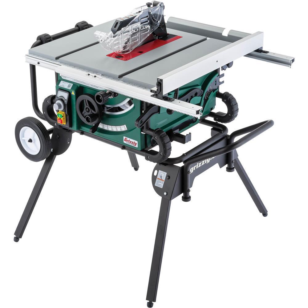 10 in. 2 HP Portable Table Saw with Roller Stand - Super Arbor