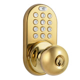 Satin Nickle Single-Cylinder Electronic Door Knob with Keyless Back-Lit Keypad Entry - Super Arbor