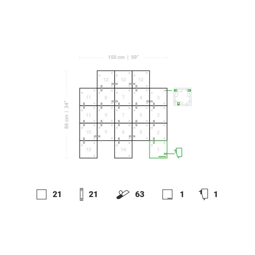 The Game Hero Canvas 21 Light Squares - Super Arbor
