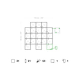 The Game Hero Canvas 21 Light Squares - Super Arbor