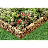 Dalen Products 6 in. x 10 ft. Tan Stone Wall Border - Super Arbor