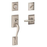 Addison Aged Bronze Single Cylinder Deadbolt with Birmingham Lever Door Handleset - Super Arbor