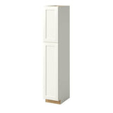 allen + roth Aveley 15-in W x 84-in H x 24-in D Linen Maple Door Pantry Semi-Custom Cabinet
