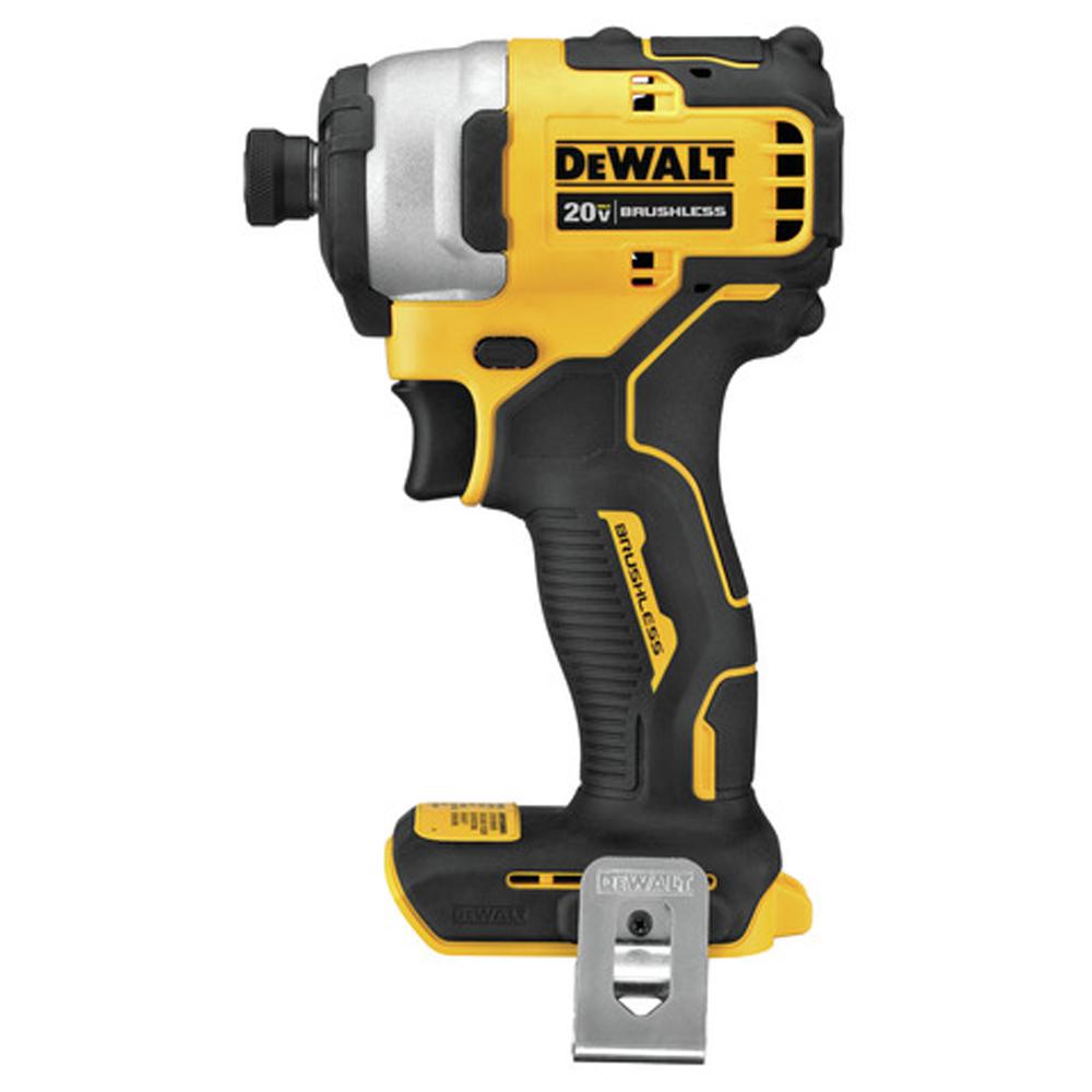 ATOMIC 20-Volt MAX Lithium-Ion Brushless Cordless Compact 1/4 in. Impact Driver with 2 Batteries 1.3 Ah Charger and Bag