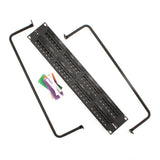 GigaMax 48-Port Cat 5e Universal 2RU Patch Panel with Cable Management Bar, Black - Super Arbor