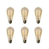 Feit Electric 60-Watt ST19 Dimmable Incandescent Amber Glass Vintage Edison Light Bulb with Cage Filament Soft White (24-Pack)