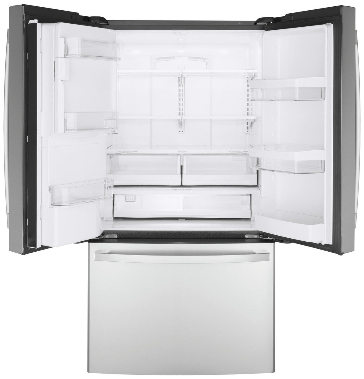 GE 22.1 cu. ft. Counter-Depth French Door Refrigerator, Fingerprint Resistant Stainless Steel, ENERGY STAR (GYE22GYNFS)