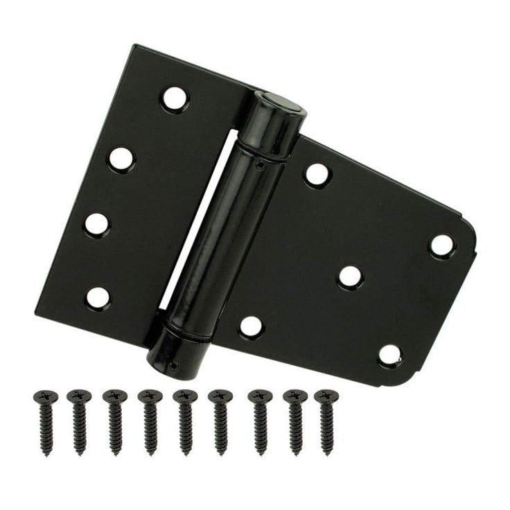 Everbilt 3-1/2 in. Black Spring Gate Tee Hinge