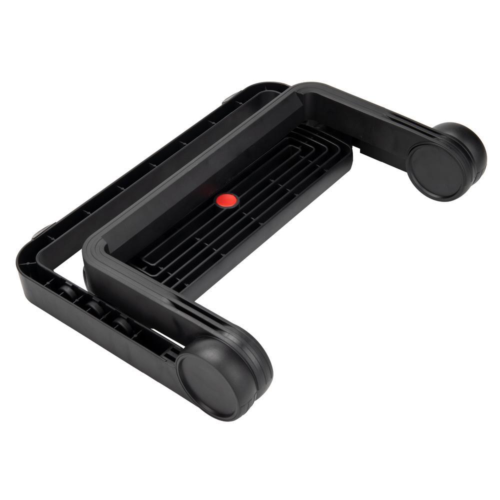 Black Plastic Sliding Adjustable Foot Rest for Under Desk - Super Arbor