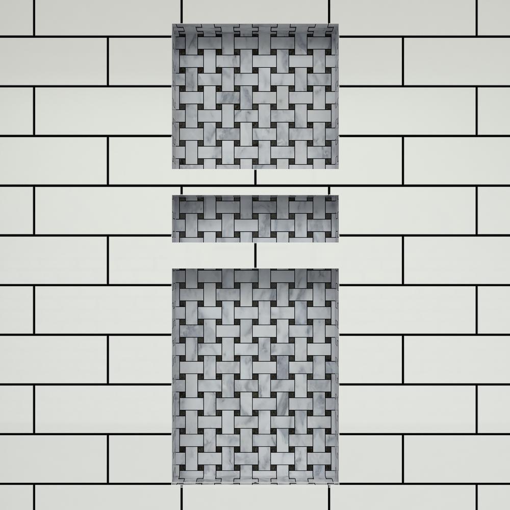 Redi Niche 16 in. x 40 in. Triple Shower Niche Set in Black - Super Arbor