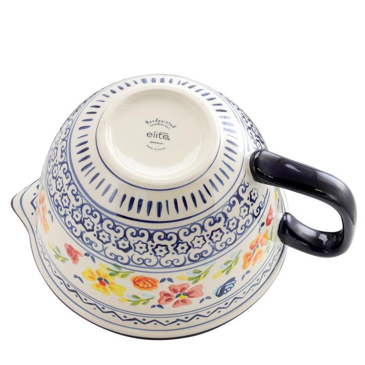 Luxembourg Stoneware Hand Painted Mixing Bowl