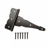 Everbilt 8 in. Black Stainless Steel Decorative Gate Tee Hinge