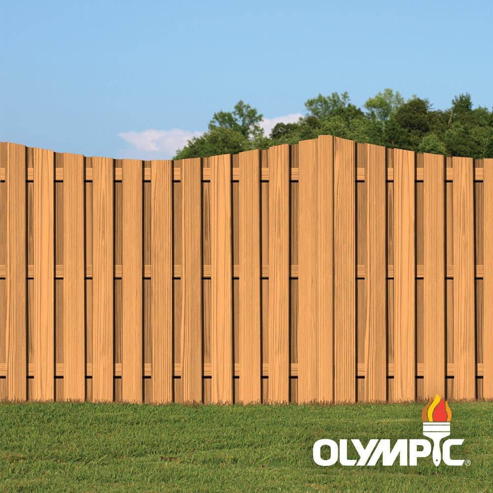 Olympic Elite 3 gal. Mahogany Blaze Woodland Oil Transparent Advanced Exterior Stain and Sealant in One - Super Arbor