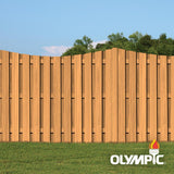 Olympic Elite 3 gal. Mahogany Blaze Woodland Oil Transparent Advanced Exterior Stain and Sealant in One - Super Arbor