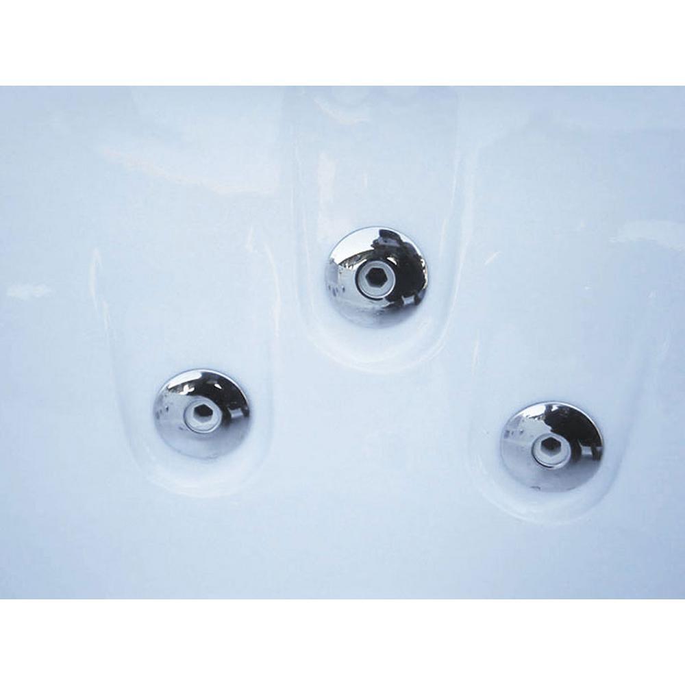 Sant'Angels 59 in. Acrylic Center Drain Corner Alcove Whirlpool Bathtub in White - Super Arbor