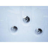 Sant'Angels 59 in. Acrylic Center Drain Corner Alcove Whirlpool Bathtub in White - Super Arbor