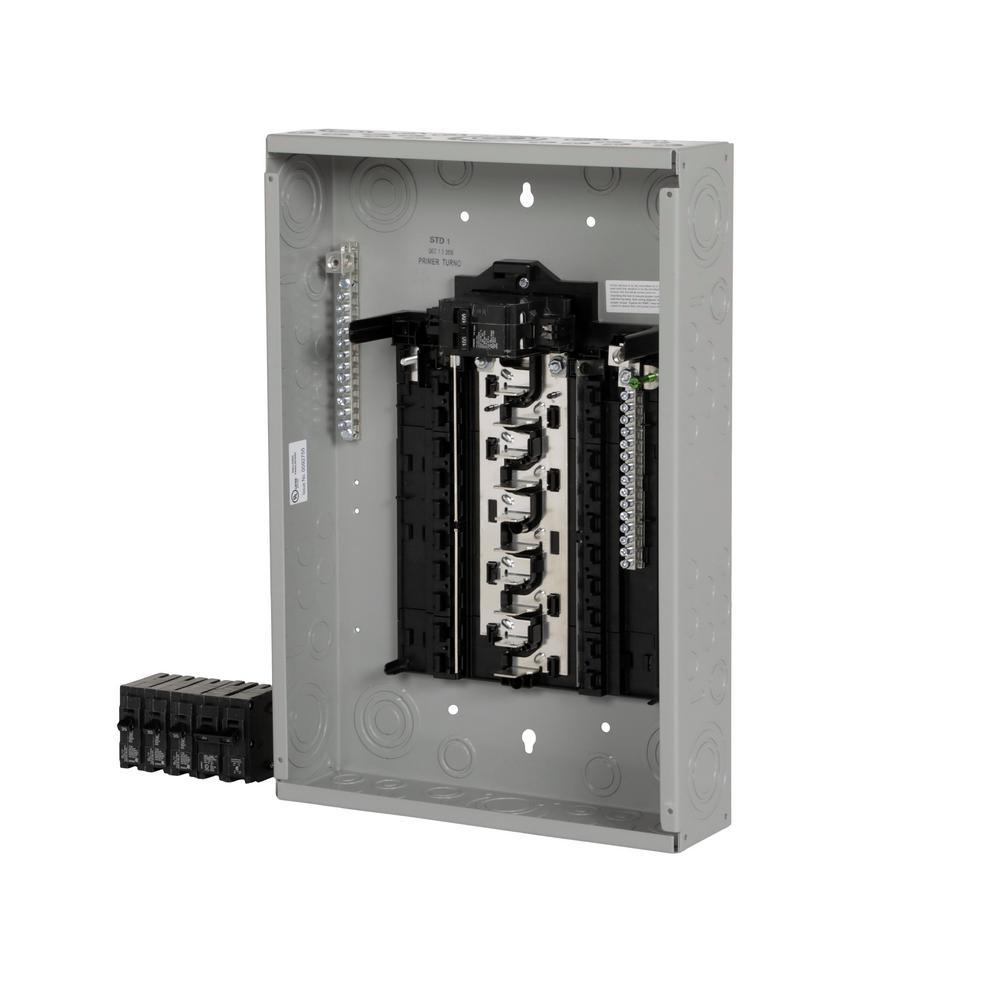SN Series 100 Amp 20-Space 20-Circuit Main Breaker Plug-On Neutral Load Center Value Pack - Super Arbor