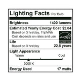Euri Lighting 100-Watt Equivalent BR40 Energy Star and Dimmable LED Light Bulb in Soft White 3000k (10-Pack)