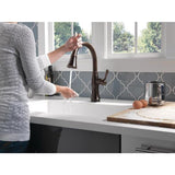 Delta Cassidy Touch2O Venetian Bronze 1-Handle Deck-Mount Pull-Down Touch Kitchen Faucet
