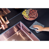 Straight Stainless Steel Cloth Holder in Copper