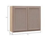 Hampton Assembled 36x30x12 in. Wall Kitchen Cabinet in Unfinished Beech - Super Arbor