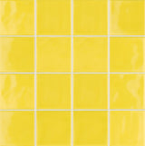 Merola Tile Twist Square Yellow Lemon 11-3/4 in. x 11-3/4 in. Ceramic Mosaic (9.79 sq. ft. / Case)