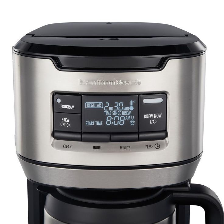 12-Cup Black Programmable Front-Fill Coffee Maker with Thermal Carafe