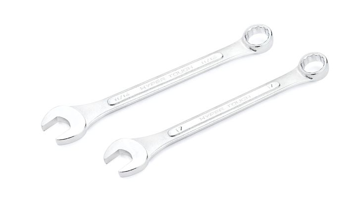 Hyper Tough 18-Piece Combination Wrench Set, Metric & SAE