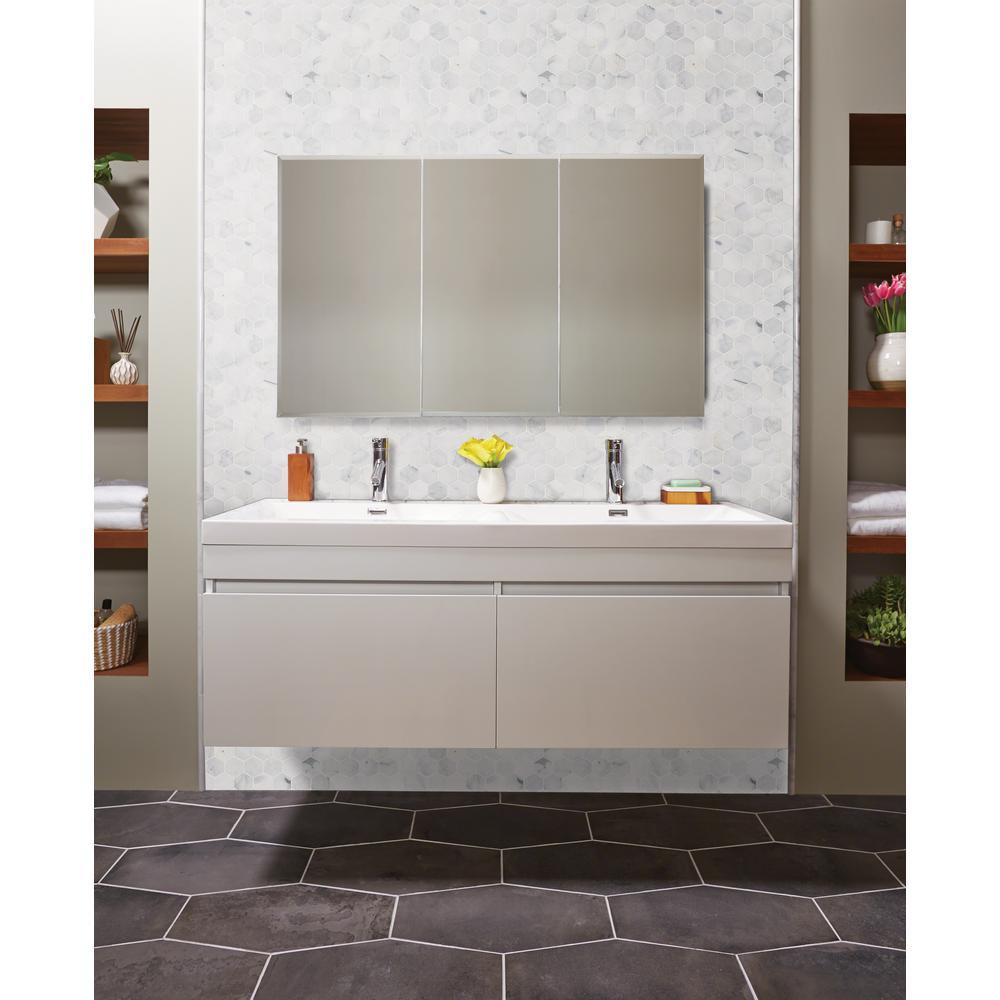 Calacatta Cressa Hexagon 12 in. x 12 in. x 10mm Honed Marble Mesh-Mounted Mosaic Tile (9.8 sq. ft./Case) - Super Arbor