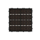 Pure Garden 12 in. x 12 in. Brown Outdoor Interlocking Slat Polypropylene Patio and Deck Tile Flooring (Set of 6)