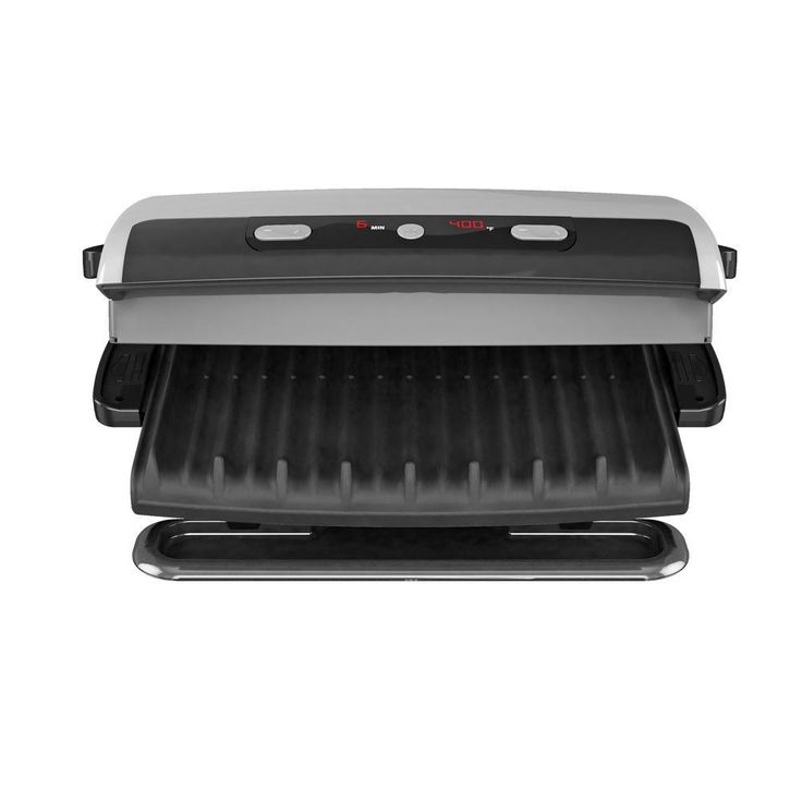 100 sq. in. Silver Indoor Grill with Removable Plates
