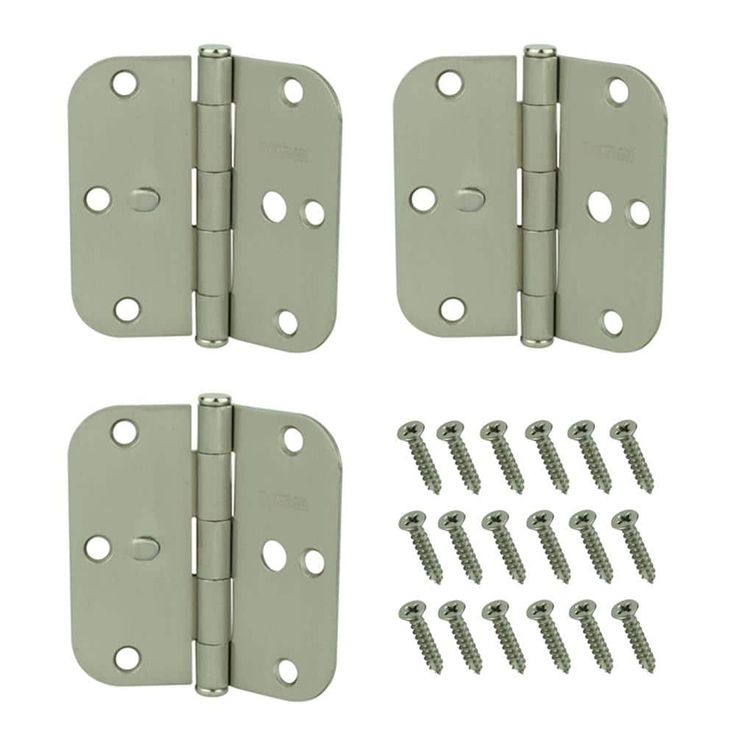 3-1/2 in. Stainless Steel 5/8 in. Radius Security Door Hinge