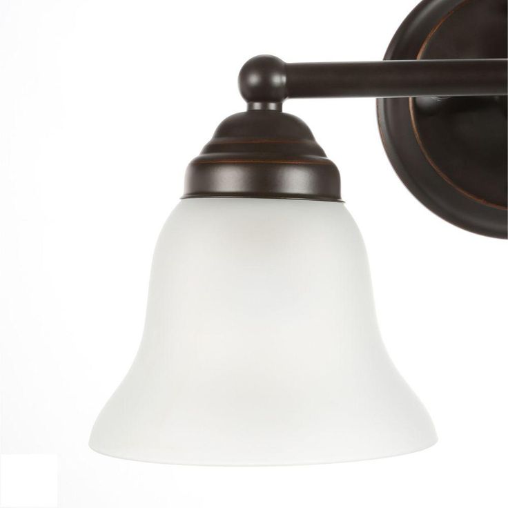 Ashhurst 2-Light Oil Rubbed Bronze Vanity Light with Frosted Glass Shades