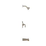 Eva Single-Handle 1-Spray Posi-Temp Tub and Shower Faucet with Valve in Brushed Nickel (Valve Included)
