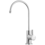 Ticor Andorra Stainless Steel 1-Handle Deck-Mount Bar and Prep Handle Kitchen Faucet