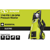 Sun Joe 1740 PSI 1.59 GPM 12.5 Amp Electric Pressure Washer