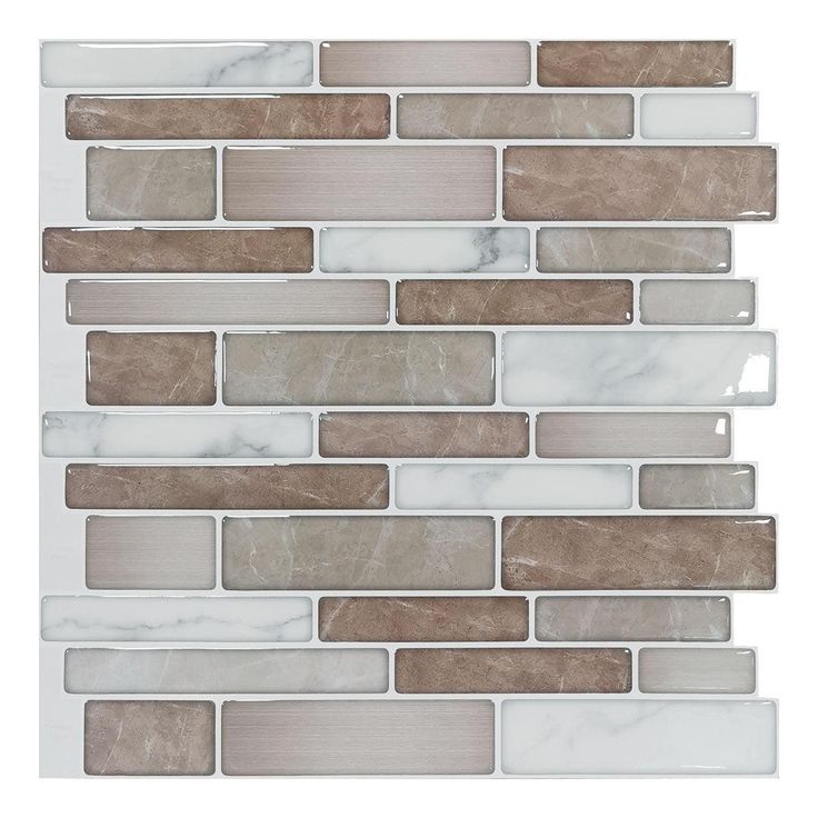 Art3d Iced Coffee 12 in. x 12 in. Peel and Stick Wall Tile Backsplash (10-Pack)