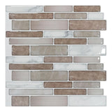 Art3d Iced Coffee 12 in. x 12 in. Peel and Stick Wall Tile Backsplash (10-Pack)