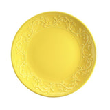 Kutahya Ivy Collection 16-Piece Yellow Embossed Earthenware Dinnerware Set