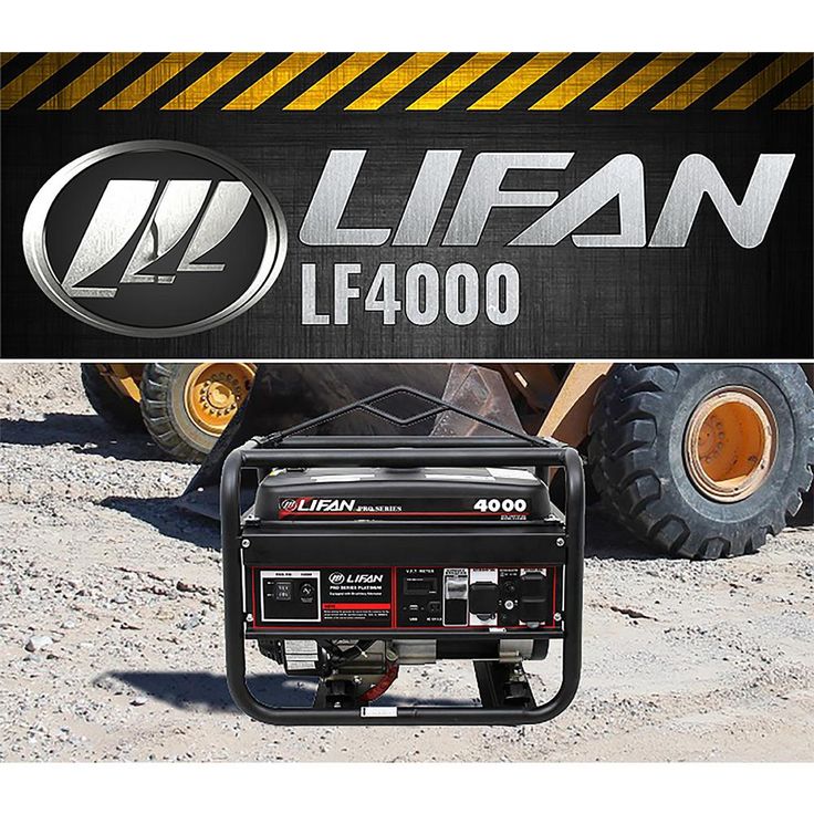 LIFAN Pro Series 4,000/3,500-Watt Gasoline Powered Portable Generator