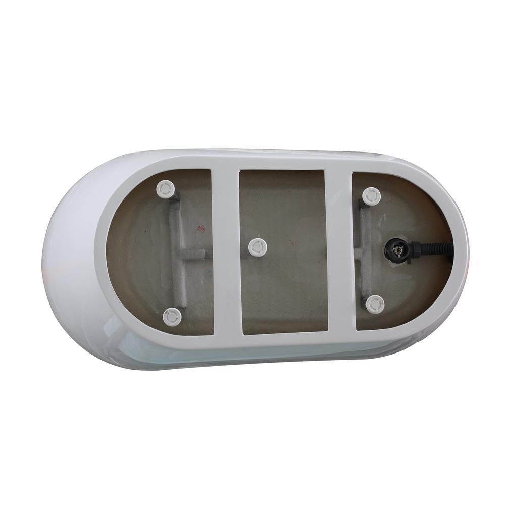 Colombes 67 in. Acrylic Flatbottom Freestanding Bathtub in White - Super Arbor
