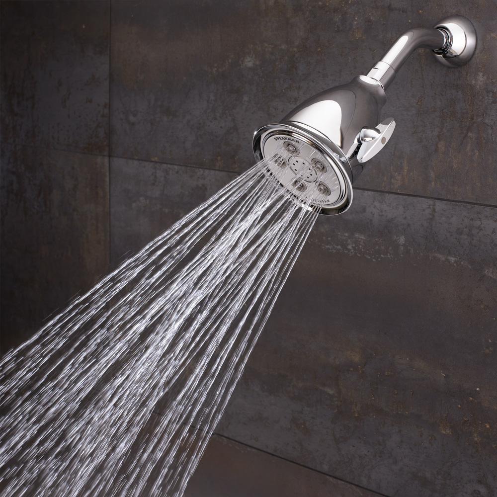 3-Spray 4.1 in. Single Wall MountHigh Pressure Fixed Adjustable Shower Head in Polished Chrome - Super Arbor