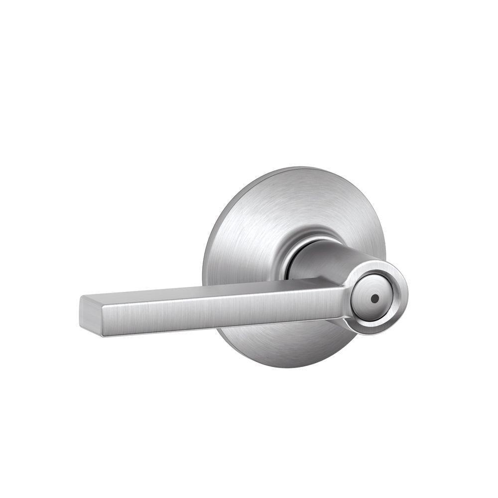 Latitude Matte Black Privacy Bed/Bath Door Lever - Super Arbor