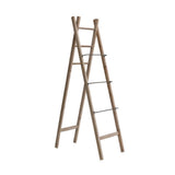 71 in. H Brown Decorative Wood and Metal A-Frame Ladder - Super Arbor